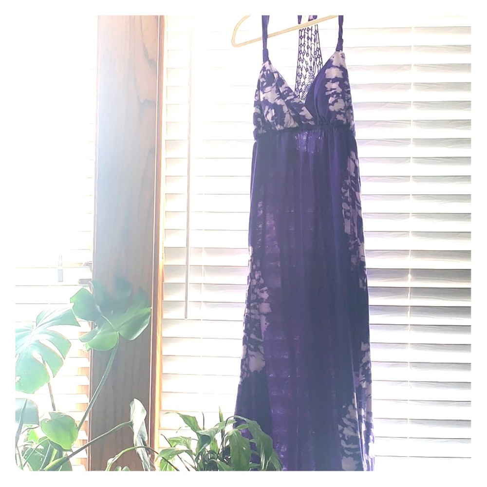 No Boundries Purple Tie-Dye Maxi Dress